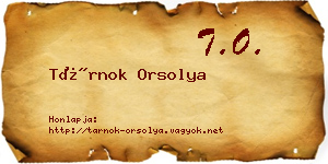 Tárnok Orsolya névjegykártya