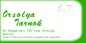 orsolya tarnok business card